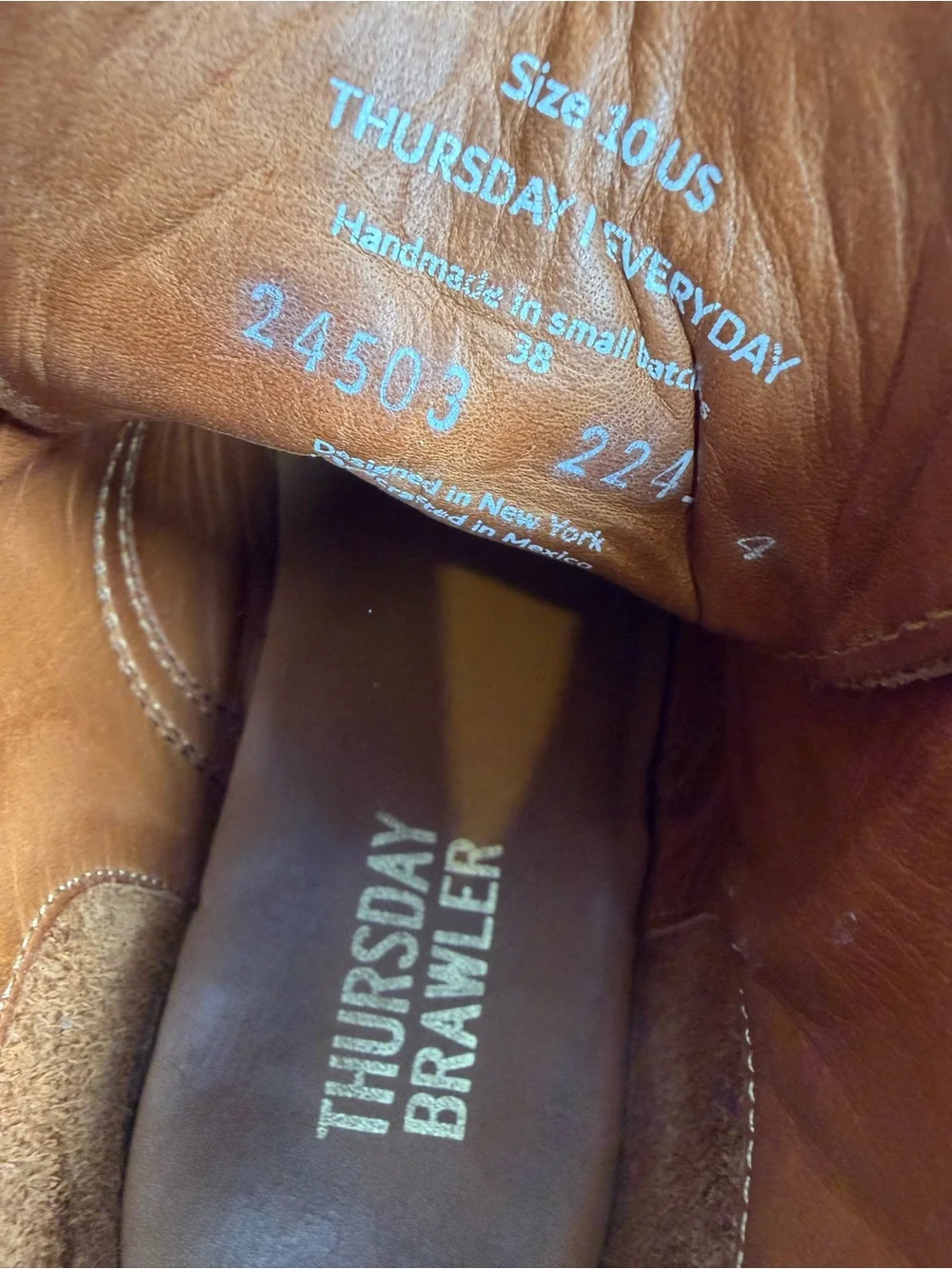 Thursday Boot Co. Men’s Brawler Size 10 Teacore Horse Rump Italian Leather Black